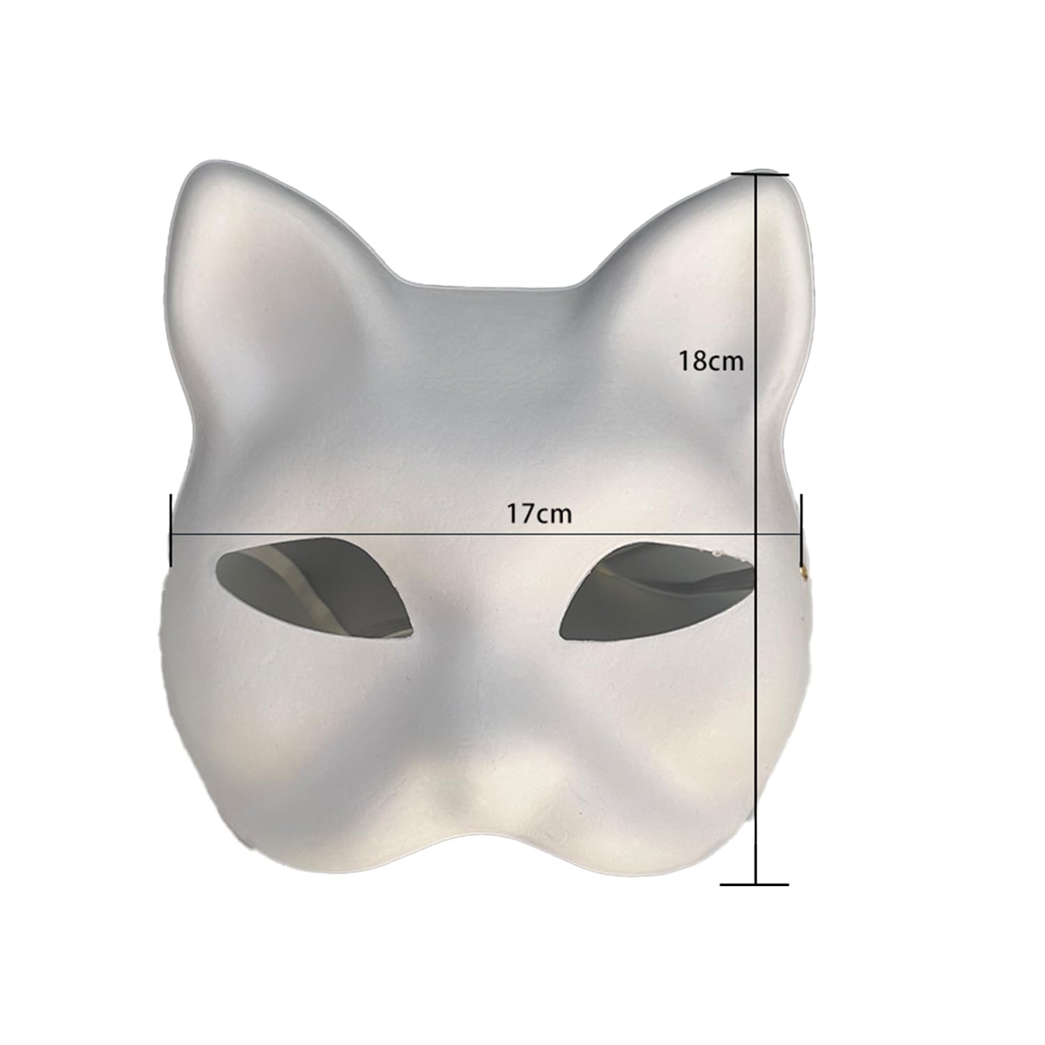Yamoloz 10 PCS DIY White Paper Mask Cat Face Mask Pulp Blank Hand Painted Mask Masquerade Masks Halloween Party Masks for Men and Women - Image 2