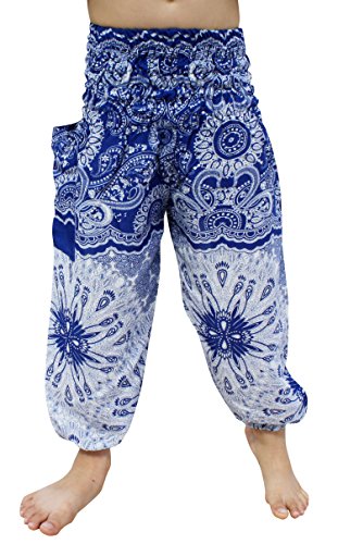 Image of Full Funk Rayon Smock Waist Child Lounging Comfortable Elephant Aladdin Pants