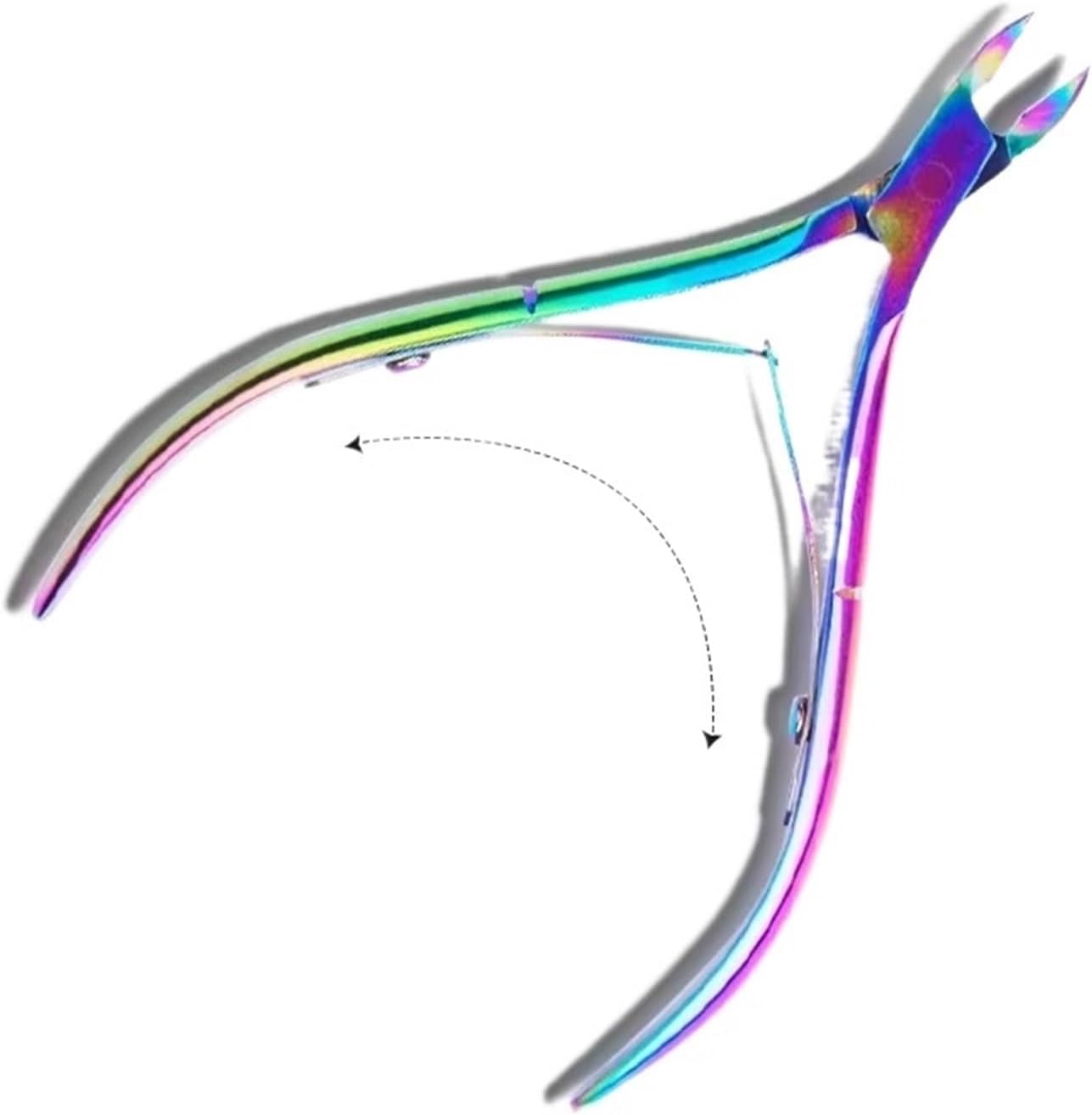 Cuticle Scissors Nail Tools Supplies Nippers Clippers Cutter Short Stylist Tech Art Removal Pliers Things(Rianbow)