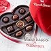 RUSSELL STOVER Valentine's Day Red Foil Heart Assorted Milk & Dark Chocolate Gift Box, 5.1 oz. (9 pieces)