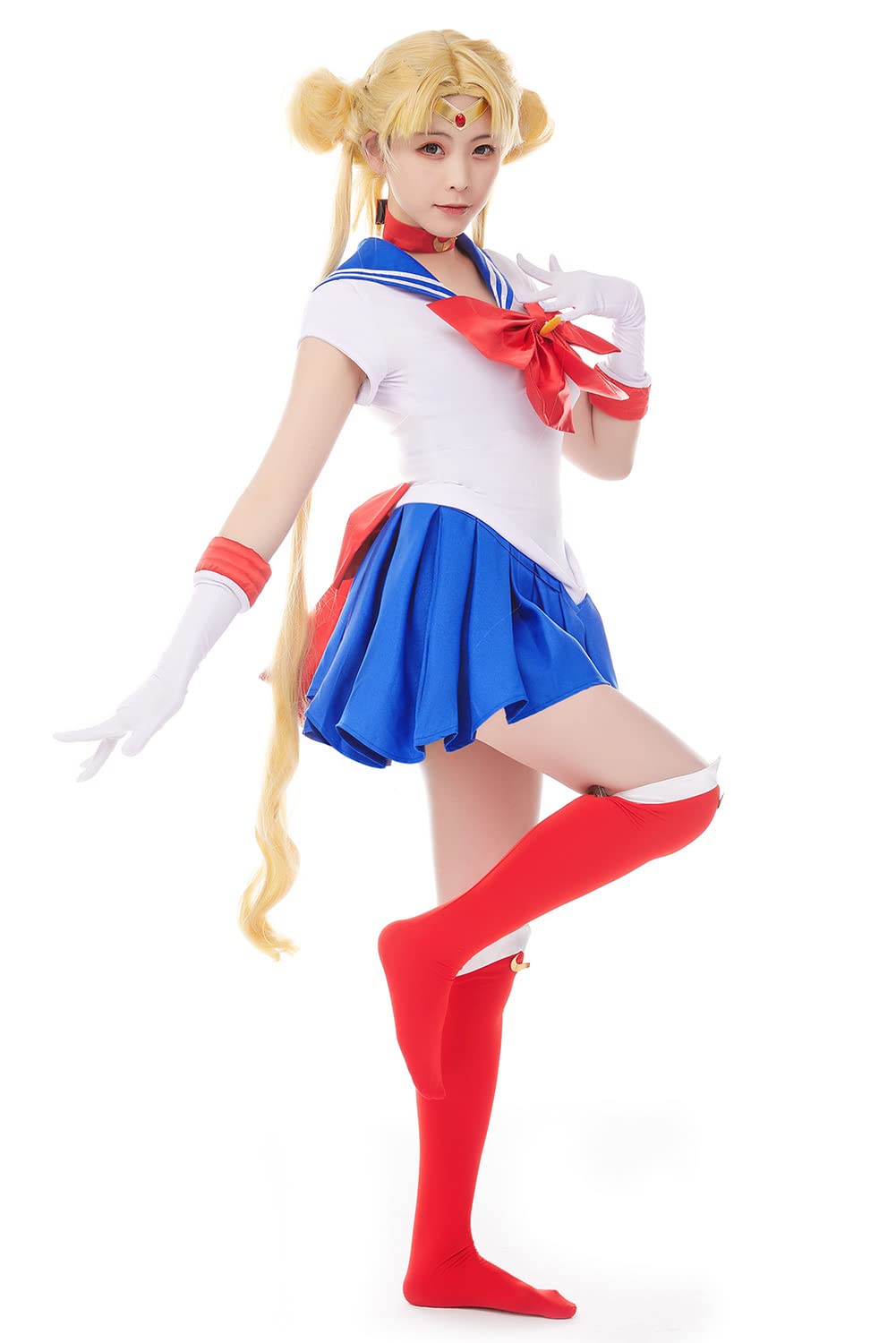 Tsukino Usagi - Costume per cosplay, set completo, per Halloween e Carnevale