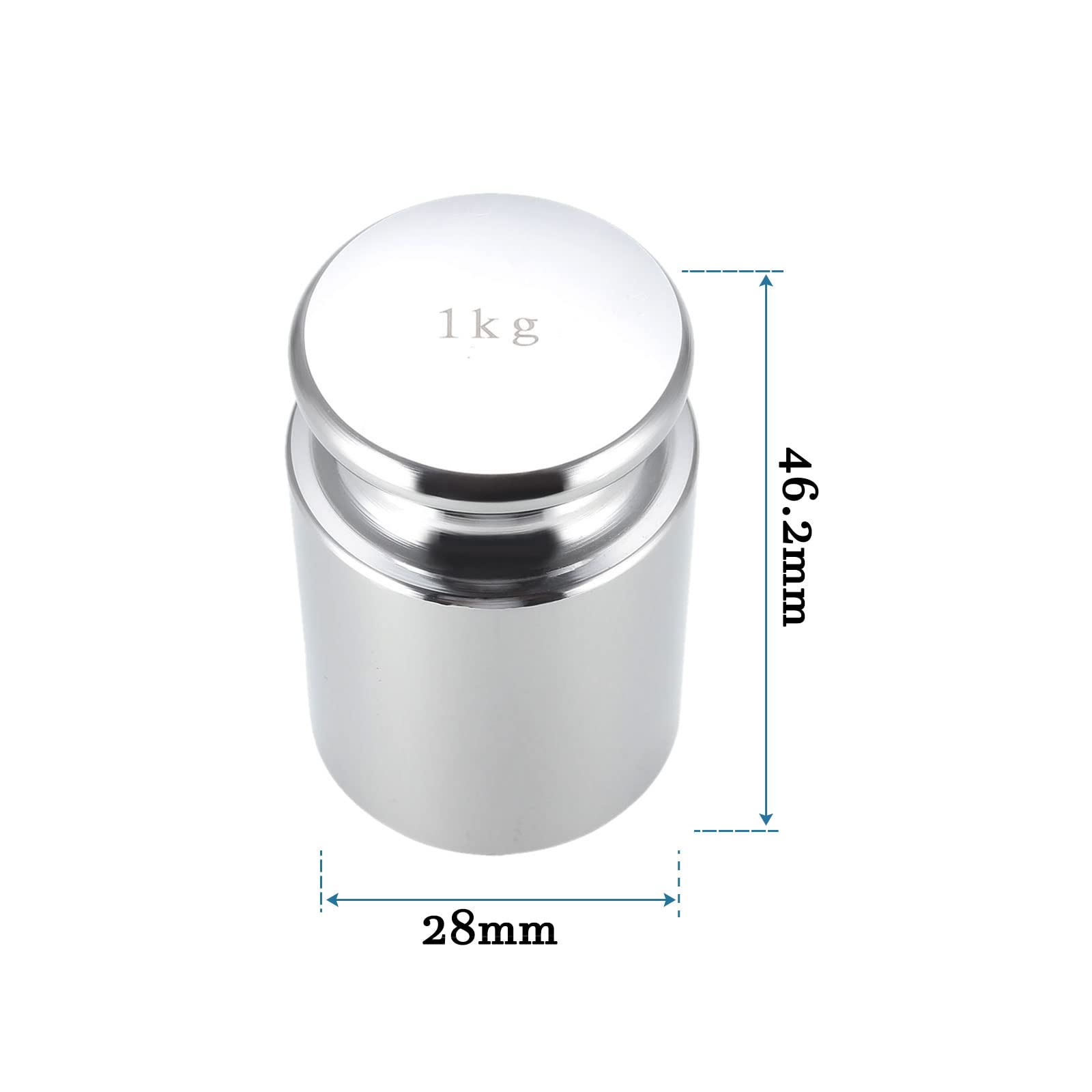 QUARKZMAN 1kg Calibrazione Peso x 1pz Cromato Cromato Acciaio Grammo Peso per Digitale Gioielli Bilance e Equilibrio Test, [M1 Precisione]