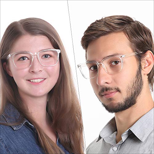 Image of YEIN Bifocal Reading Glasses with Blue Light Blocking Lenses, Bifocal Reader for Women and Men, Vintage Square frame with Spring Hinge (+0.00 /+1.00 magnification)