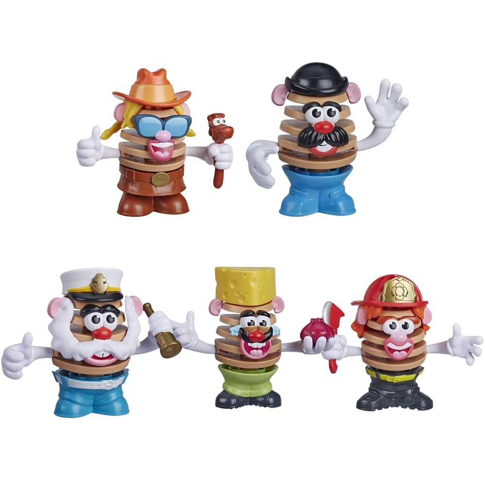 Mr Potato Head Chips Buildable Bag Figures - Original Nature, Barb A Cue, Ranche Blanche, Sault T Chips, Cheesie Onionton - Set of All 5