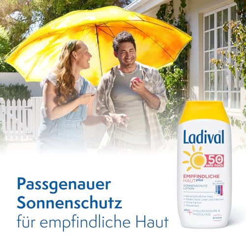 Ladival Empfindliche Haut Plus Sonnenschutz Lotion LSF 50+ - Parfümfreie Sonnenlotion ohne Farb- und Konservierungsstoffe - wasserfest, 200 ml – Bild 3