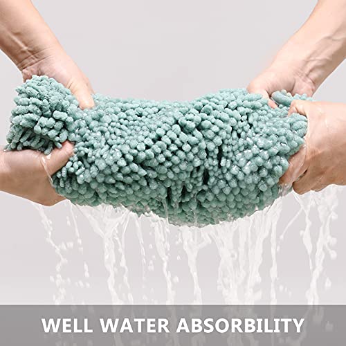 Bathroom Rugs and Mats Sets 2 Piece, Chenille Bath Rugs Set Super Absorbent Bathroom Floor Mat, Machine Washable Non-Slip Bath Mats for Bathroom, 17x24 Plus 20x30 Eggshell Blue, Ciicool