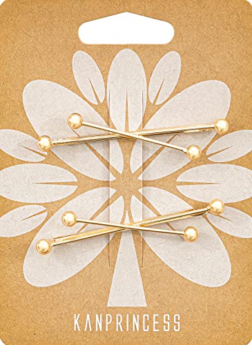 Kanprincess 2Pcs 2.4 Inch Metal Hair Pins Set For Women Girls Valentines Styling Hairpins Decorative Hair Clips Accessories Bridal Fashion Bobby Pins For Ladies Wedding, Party,Prom,Daily Wearing ,Mother’s Day Gift(Metal) #TOP11