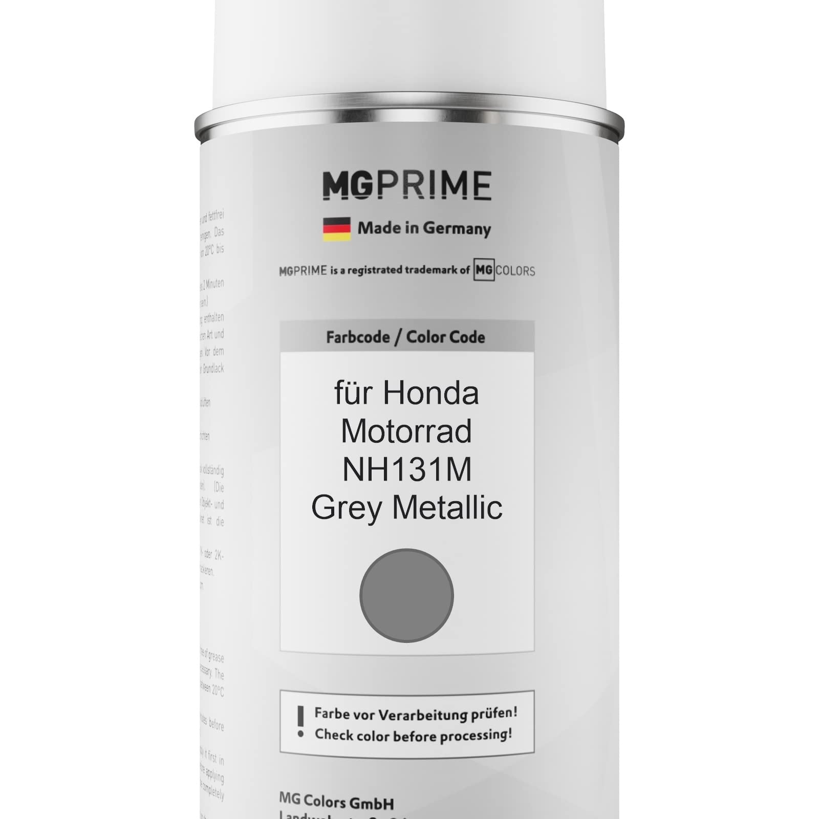 MG PRIME Lakier w sprayu do Honda Motorcycles NH131M Grey Metallic +2K