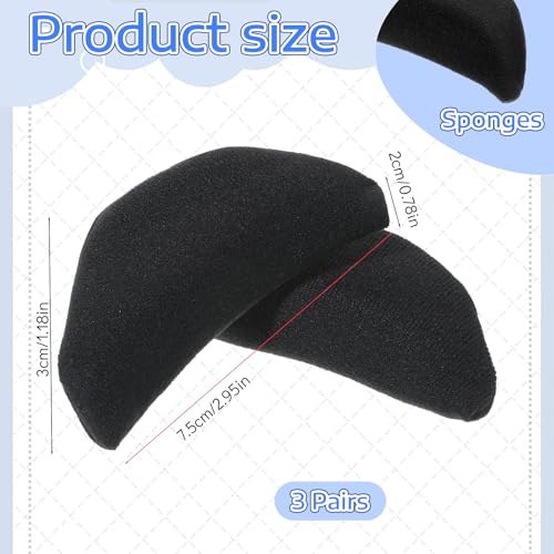 3 Pares de Espuma Suave Ajustable para Relleno de Zapatos miniatura 3