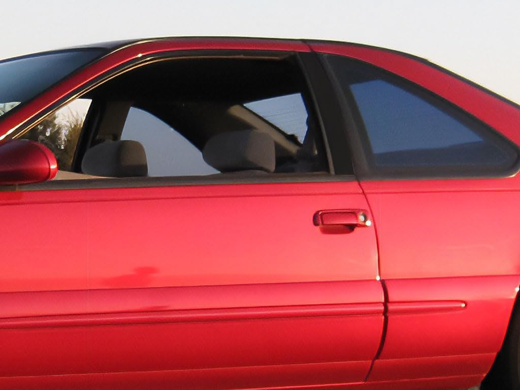 Rvinyl Pillar Post Window Trim Compatible with Ford Thunderbird 1990-1997 - Gloss (Black)