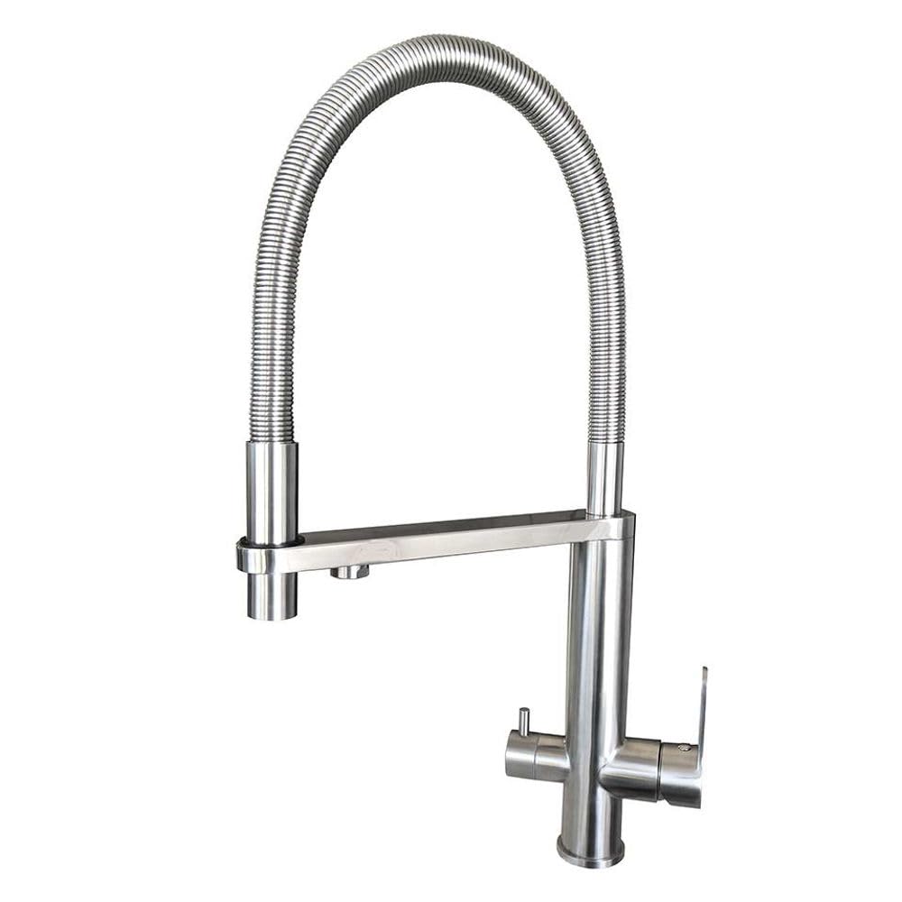 Grifo Monomando de Cocina de Doble Función con Agua Purificada Industrial en Acero Inoxidable – (H30LP8X)