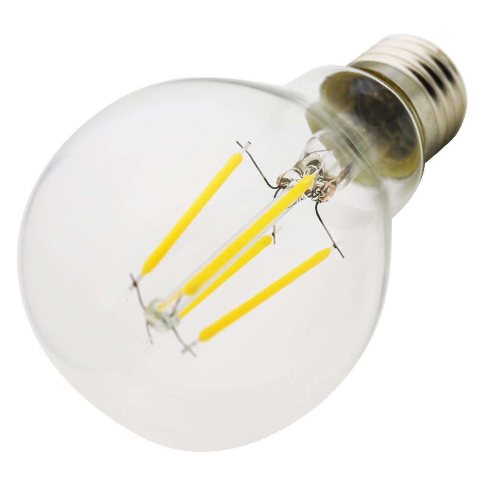 Bombilla LED Esférica E27 con Filamento,A60 4W (equivalente a 40W), Cálida luz blanca 2700K,No Regulable (20 piezas)
