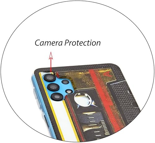 Miniatura 4 de Funda de teléfono compatible con Galaxy A32 5G, funda de casete de casete de mezcla de música, funda de TPU suave para Samsung Galaxy A32 5G de 6.5