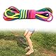 Miayical Gummitwist Kinder für Hüpfspiele, Hüpfgummi 5m lang Gummi Twist, Indoor und Outdoor Spielzeug, Gartenspiele Kinder, Regenbogen Band, Geschenk für Mädchen & Junge
