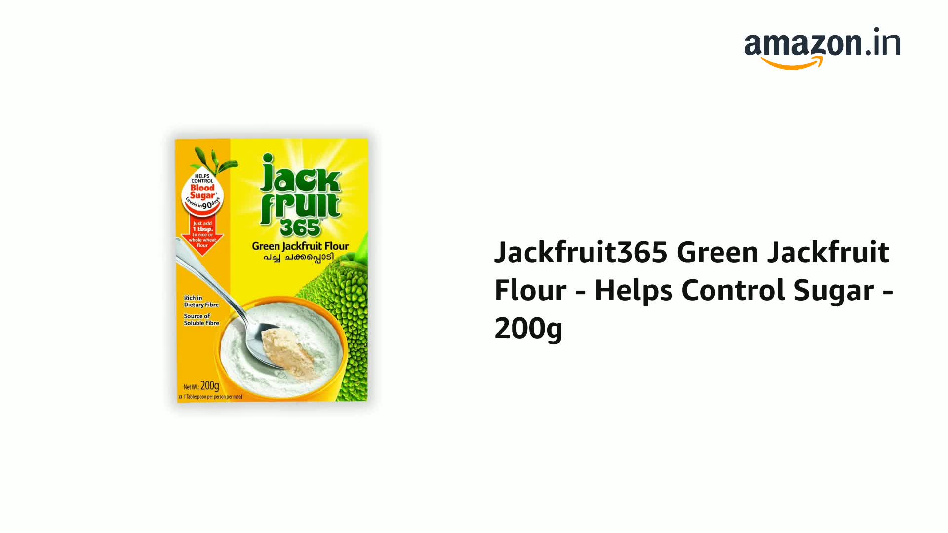 Jackfruit365 Green Jackfruit Flour - Helps Control Sugar - 200g