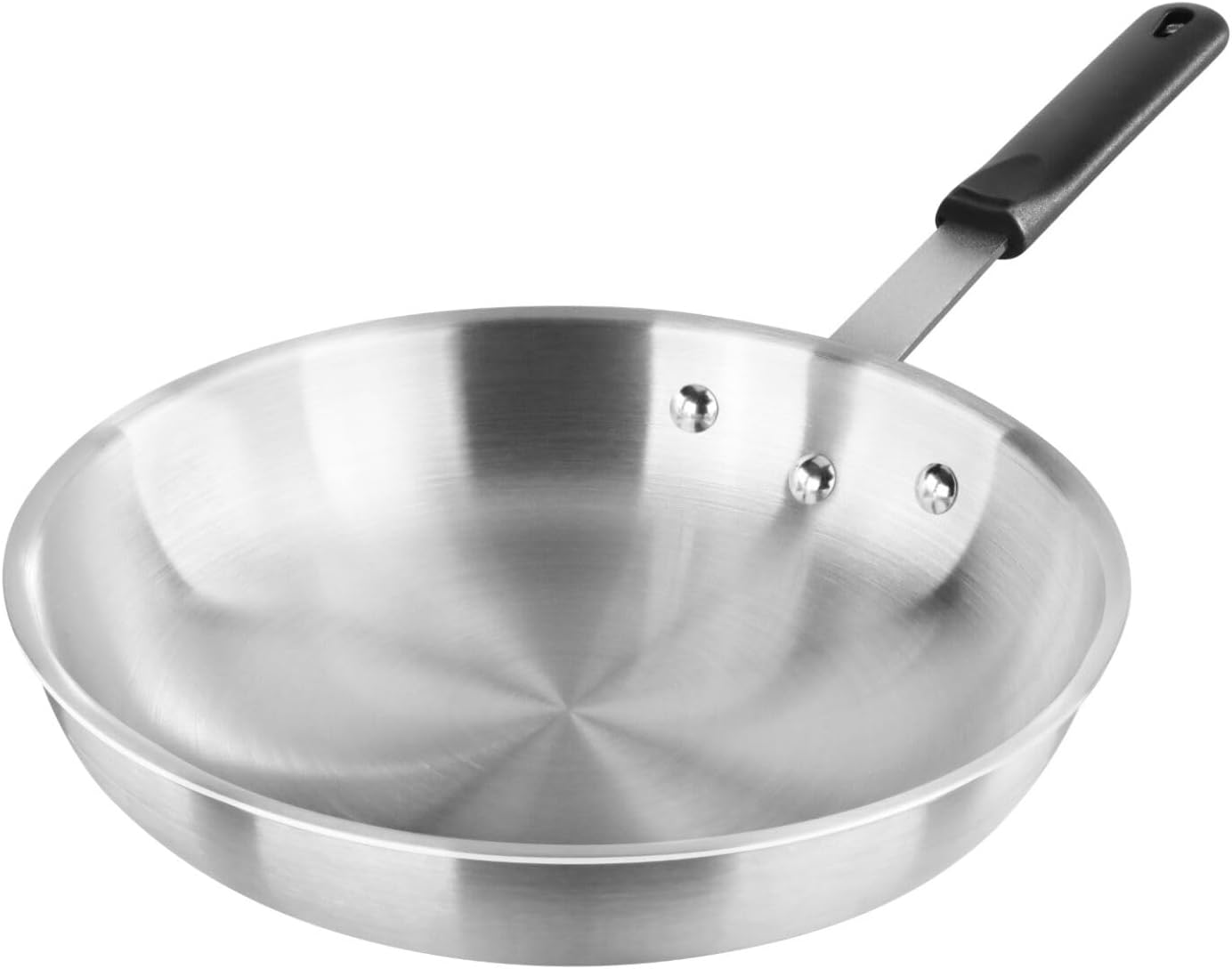 New Star Foodservice 11.8-Inch Aluminum Fry Pan with Heat-Resistant Handle Sleeve, 2.3-Inch Depth