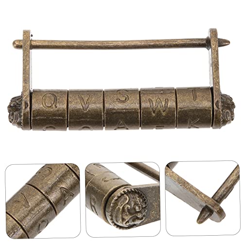 Image of Hemoton Vintage Word Combination Lock Set Zinc Alloy 3.15 Inch Antique Style Passcode Padlocks for Jewelry Box Cabinet Drawer Decoration 2 Pieces