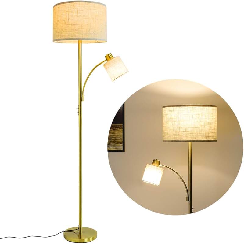 Amazon.co.uk gold floor lamps for living room