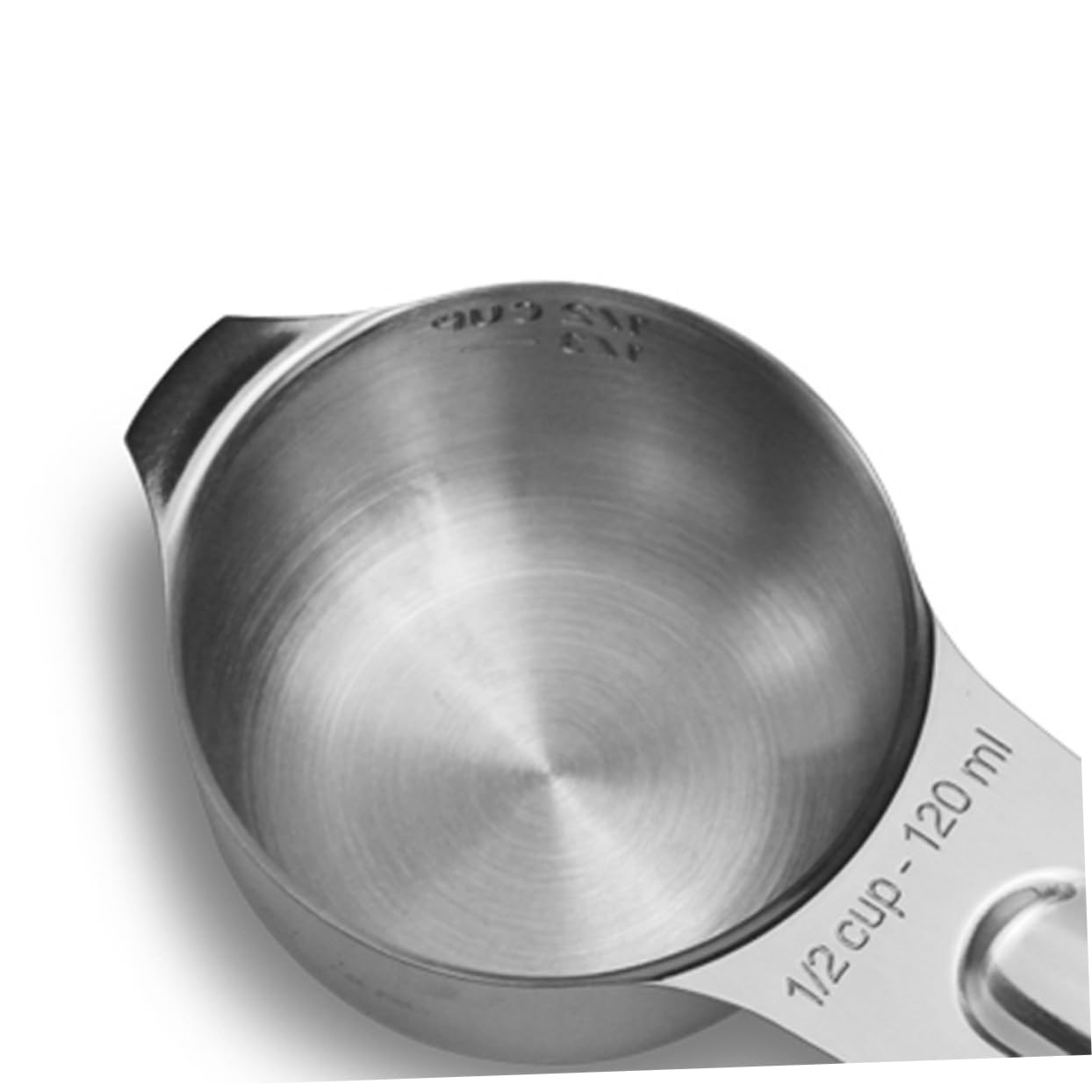 PRETYZOOM 7 Stück Messbecher aus Edelstahl mit Abnehmbarem Ringhaken Praktisches Küchenmessbecher für Kochen und Backen Silberfarben