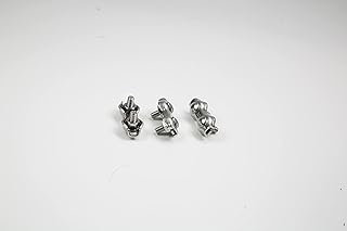 Hegebeck 304 Stainless Steel Duplex Wire Rope Clip Cable Clamp Suit for 1-1.5mm/0.04-0.06inch Rope Silver Tone 3Pcs