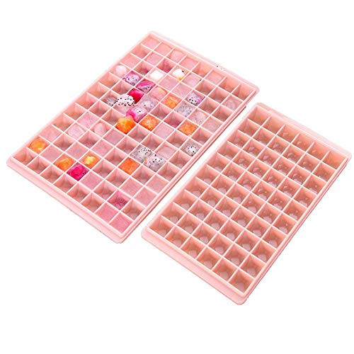 JLCHEN - Große Eiswürfelschalen aus Silikon - Ideal für Whisky, Cocktails, Suppen, Babynahrung und tiefgekühlte Leckereien. (3,pink)