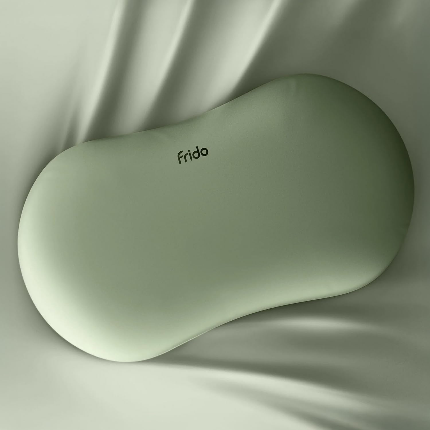 Frido Cuddle Pillow | Breathable & Ultra-Soft Memory Foam | Sleeping Support for Adults | Best Hugging Pillow for Side Sleepers & Travel | Anti-Frizz & Skin-Friendly – Olive Green