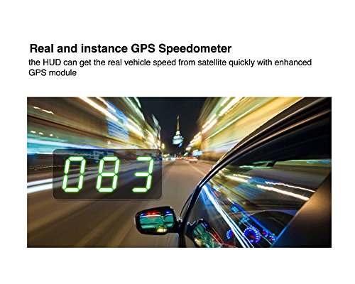 KingNeed Universal GPS Heads Up Display Car GPS Speedometer Digital Speed Projector Windshield Projection with Over-speed Alarm For All Vehicle
