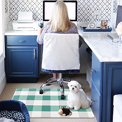 Carvapet Buffalo Plaid Küchenmatte, 2 Stück, gepolsterter Anti-Ermüdungs-Teppich, wasserdicht, rutschfest, PVC… - Image 8