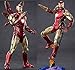 LonullyMege MK85Ironman(Deluxe Version) Action Figure-7inch Light with Chest and Eyes Metal Painting Collectable Model-20 Joints Movable with Multi Weapon Accessories Toys(1/10 Scale)