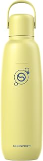 SodaStream fizz & go Edelstahlflasche 0,9L, Thermosflasche, Lemon Gelb