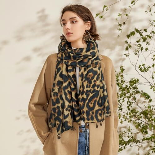 zhxinashu Boho Scarf for Women Soft Elegant Shawl Wraps Scarves with Bracelet Earrings3