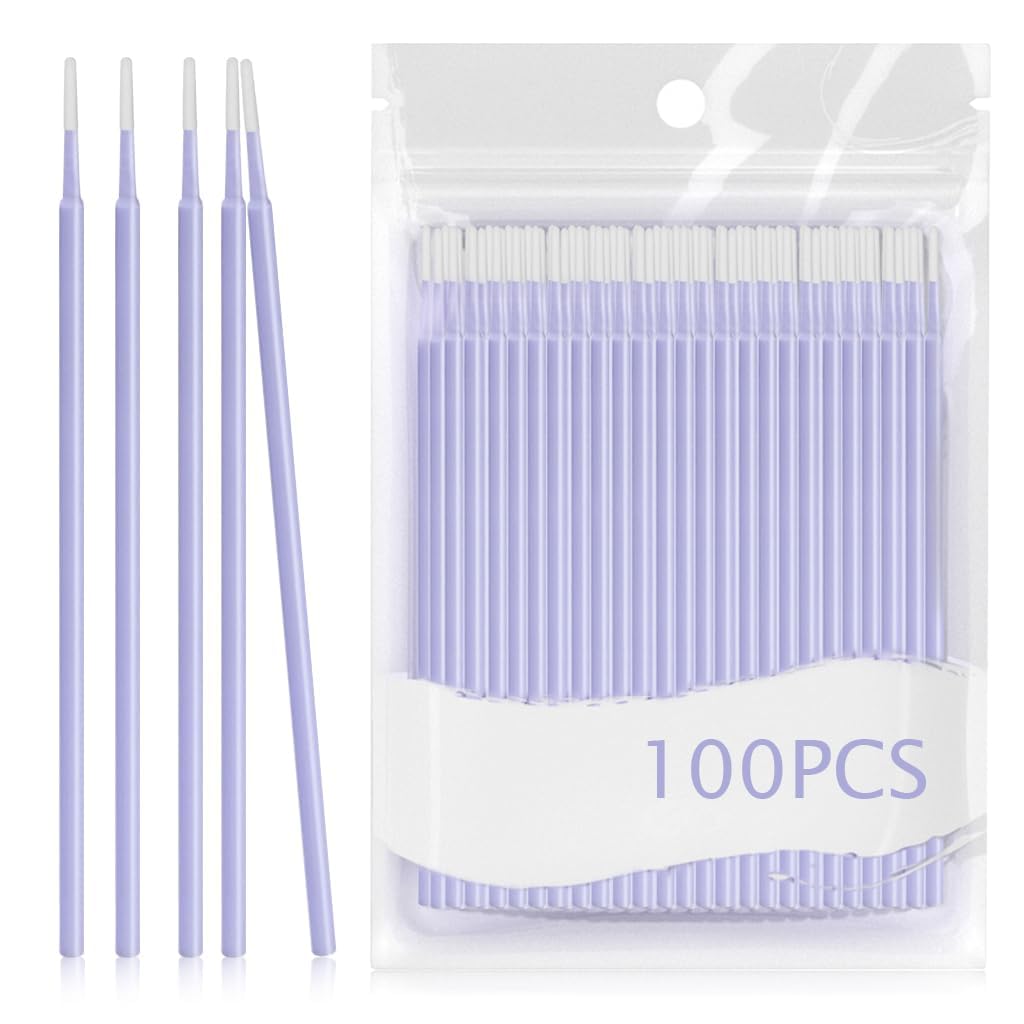 BHHB 100-Count Fine Tip Cotton Swabs for Makeup Removal Eyeliner Mascara Precision Removal Excess cosmetics Cotton Swabs Makeup Tools for Eyeliner Fixing & Sharpening & Lip Liner Correction (Multi color)-picture-20