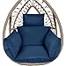 Ei-Stuhl-Kissen, Outdoor-Schaukelstuhl-Sitzkissen, Waschbares Dickes Hängesessel-Kissen (nur Kissen) (Color : Blue, Size : One size)