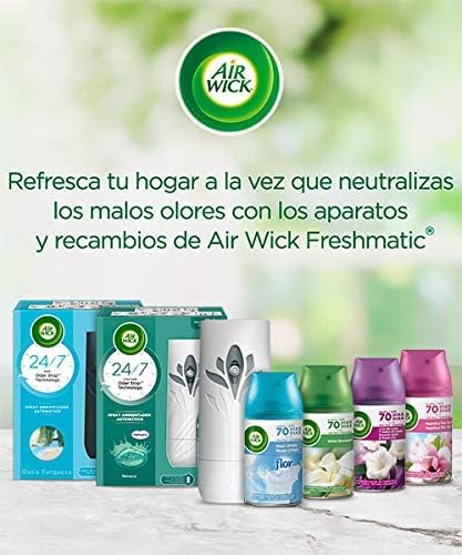 Miniatura 6 de Air Wick Freshmatic - Recambios de ambientador spray automático, Esencia para casa con aroma a Flor Ropa Limpia, Azul, 250 ml (Paquete de 6)