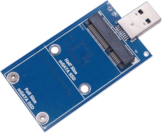 MSATA to USB USB 3.0 to MSATA SSD USB3.0 to MSATA Case Hard Disk Adapter M2 SSD External HDD Box Enclosure HDD Case, Black, 500300879