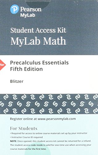 Precalculus Essentials, Books a la Carte Editio... 0134765443 Book Cover
