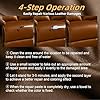 Jughozu Leather Repair Kit for Furniture, Sofa, Jacket, Car Seats & Purse, Vinyl Repair Kit with Easy Instructions. Fix Tears, Scratches, Holes & Peeling on Genuine, Faux, Bonded.(Brown) #5