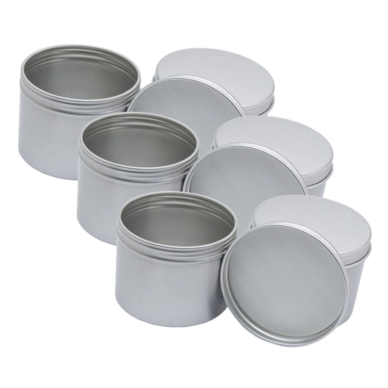 HOLIDYOYO 6pcs Aluminum Tins for Loose Tea Candy Storage Sealed Screw Food-grade Material for Home Organization Projects