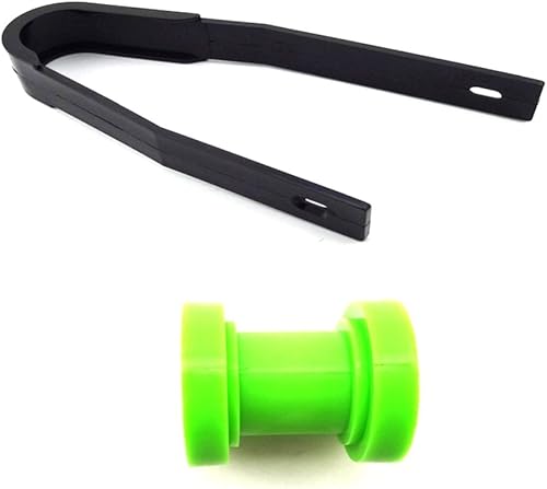 TC-Motor Tensor de polea de rodillo de cadena verde de 0.394 pulgadas + guía de guardia de basculante trasero deslizante de cadena negra para CRF50