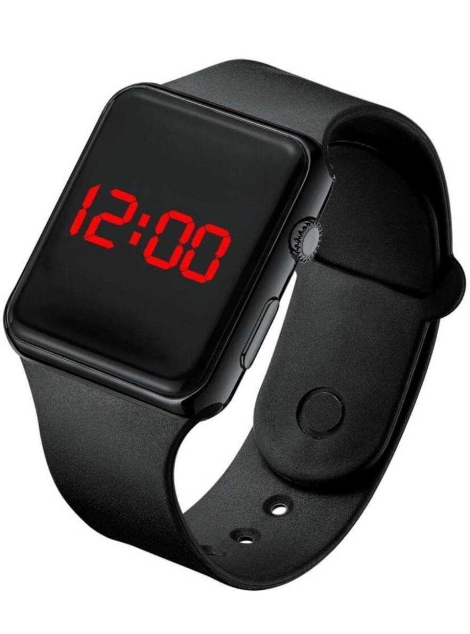 TAIMOOR Traders Digital Black Square Dial Silicon Strap Electronic LED Designer Watch for Mens and Boys (B0B4RS3FYC) Amazon Price History, Amazon Price Tracker