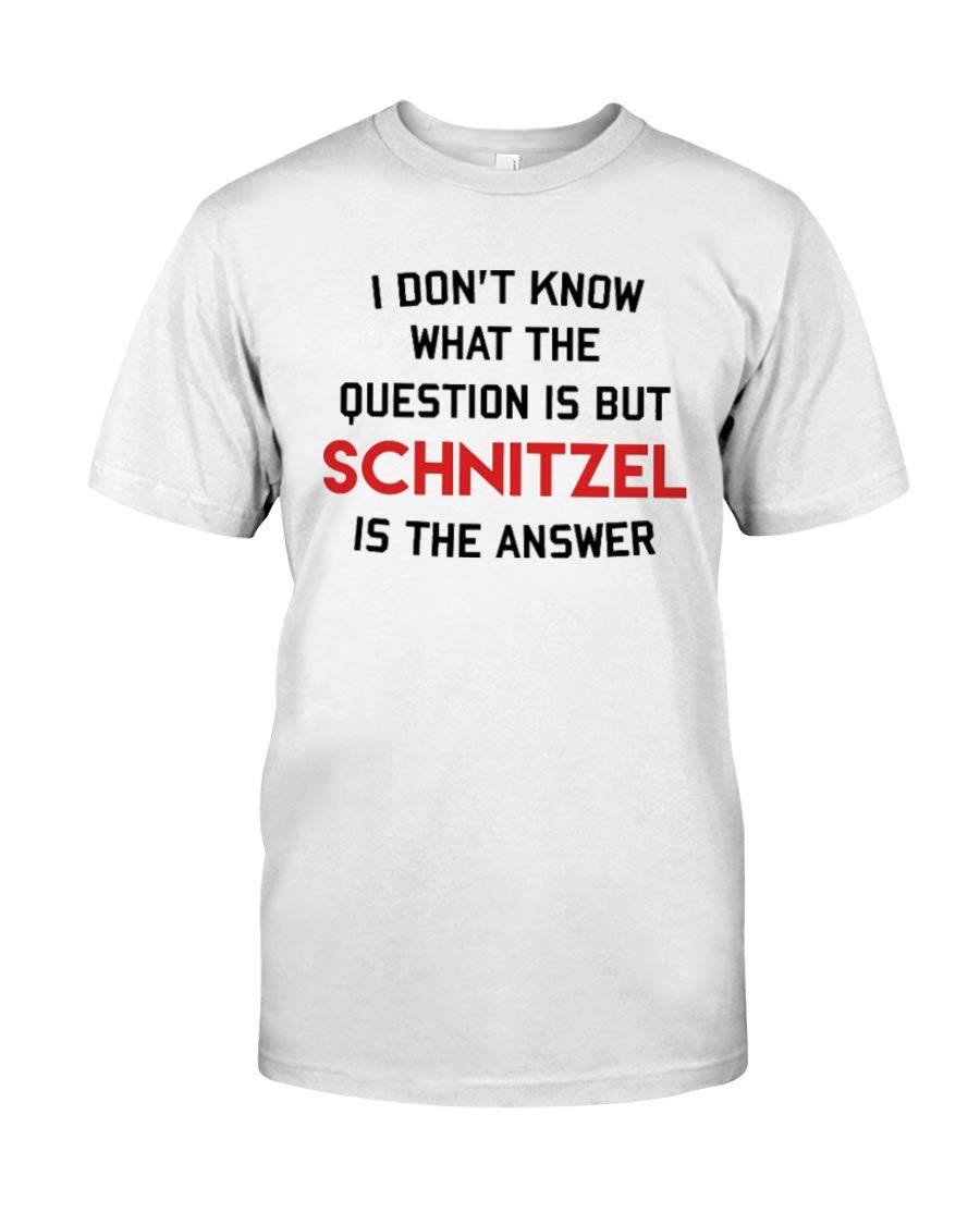 APSRA RETAIL Schnitzel is The Answer T-Shirt Casual T-Shirt Half Sleeve Round Neck Printed Men's t Shirt 5750 White