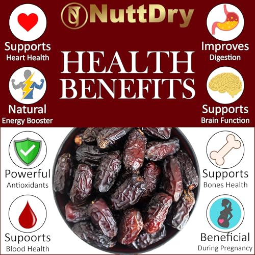 Image of NuttDry Fresh Kalmi Dates Original 500g Pack of 1 | Iron & Fibre Rich Naturally Sweet Without Added Sugar | Dry Fruits & Nuts | All Natural | No Preservatives | Khajur | Khajoor | Khejur