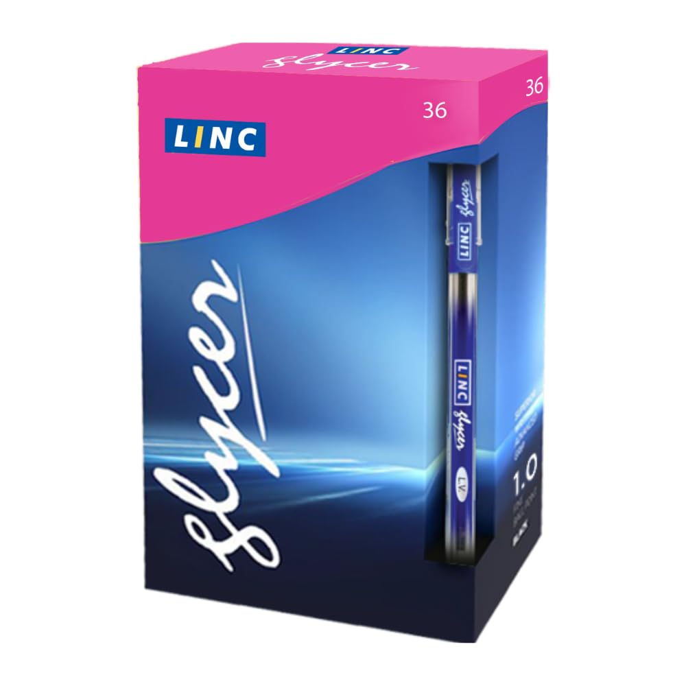 【CPC-L24】ぺん Amazon | linc Glycer ボールペン [ブルー] – 36本パック 1.00mmペン先