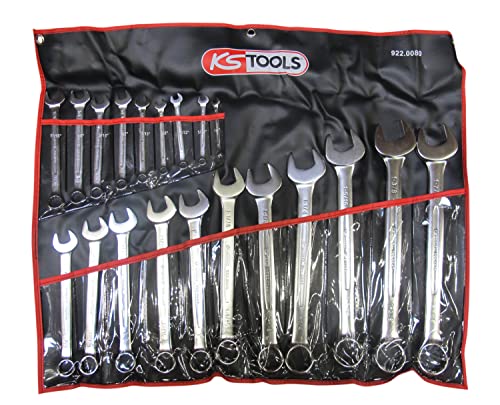 KS Tools 922.0080 20 Combination Spanner Set, Chrome Satiné