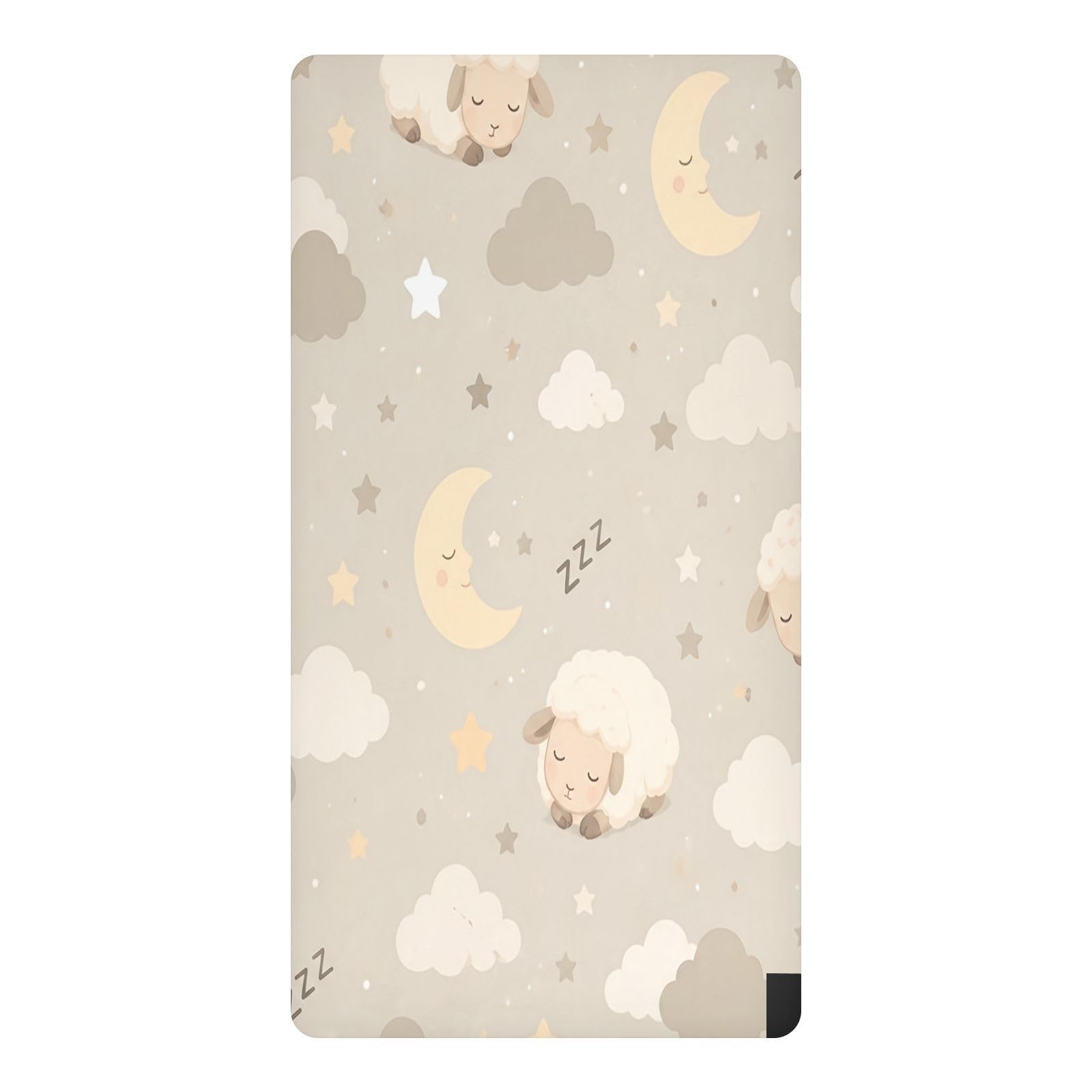BOESI Sleepy Sheep Waterproof Crib Sheet,Fitted Mattress Protector