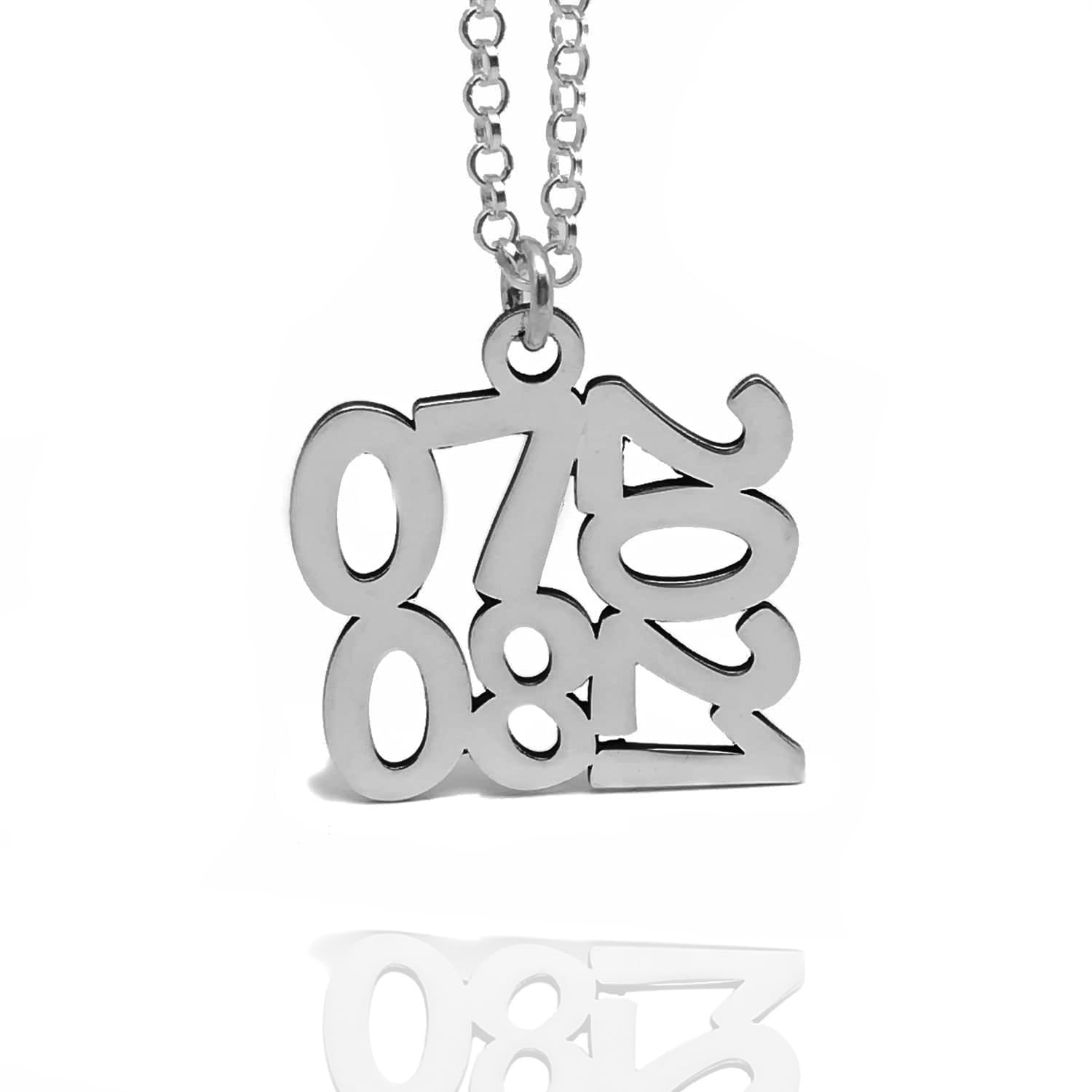 RINCON DEL ARTESANO HECHO A MANO MALAGA Rincón del Artesano Hecho a Mano Málaga. Collar con Fecha Personalizado en Plata de Ley 925/1000. Regalo Día de la Madre. Regalo Cumpleaños. Regalo Parejas.