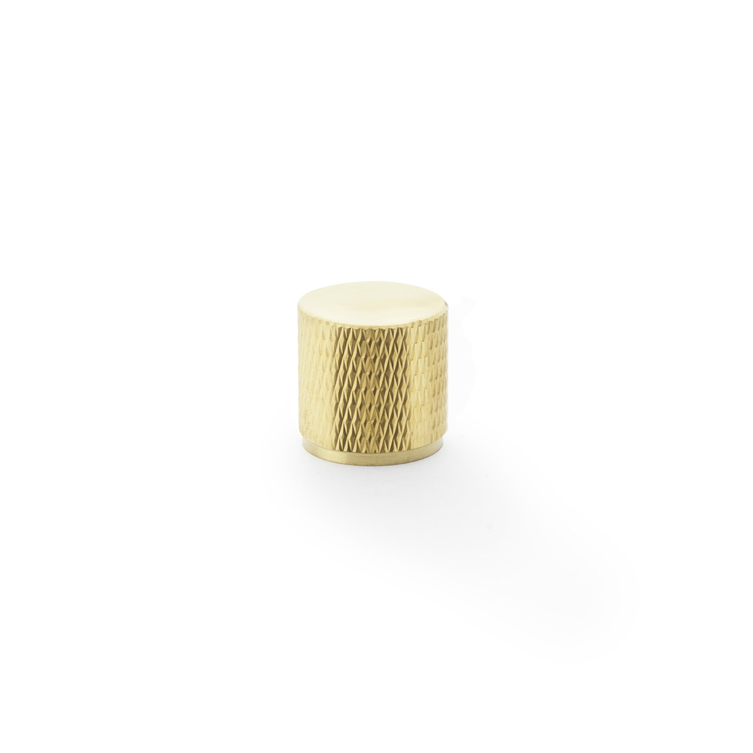 (20Mm Knob ) Satin Brass Knurled Solid Bar Handles & Knobs 5060796708806