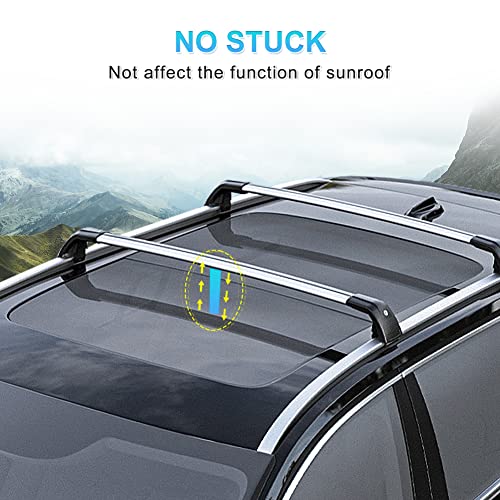 Jdmon JLACB008 Roof Rack Cross Bars Compatible With Hyundai Tucson 2016 2017 2018 2019 2020 2021 With Side Rails Anti-Theft Locks Desigh, Aluminum Luggage Rack For Rooftop Cargo Bag Carrier Kayak Bike thumb #8