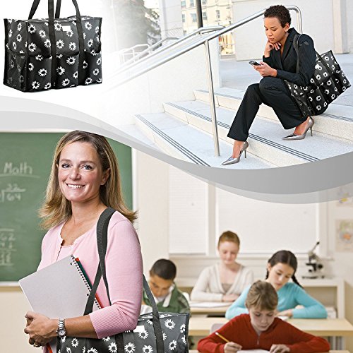 Pursetti Utility Tote with Pockets & Compartments-Perfect Nurse Tote Bag, Teacher Bag, Work Bags for Women & Craft Tote - Image 6