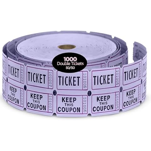 HENRY DOTS Raffle Ticket: Double Roll of 1000 Tickets (Light Purple) Cover